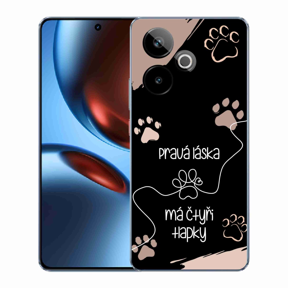 Gélový kryt mmCase na Realme GT 7 5G/GT 7T 5G - psí motív 1 čierne pozadie