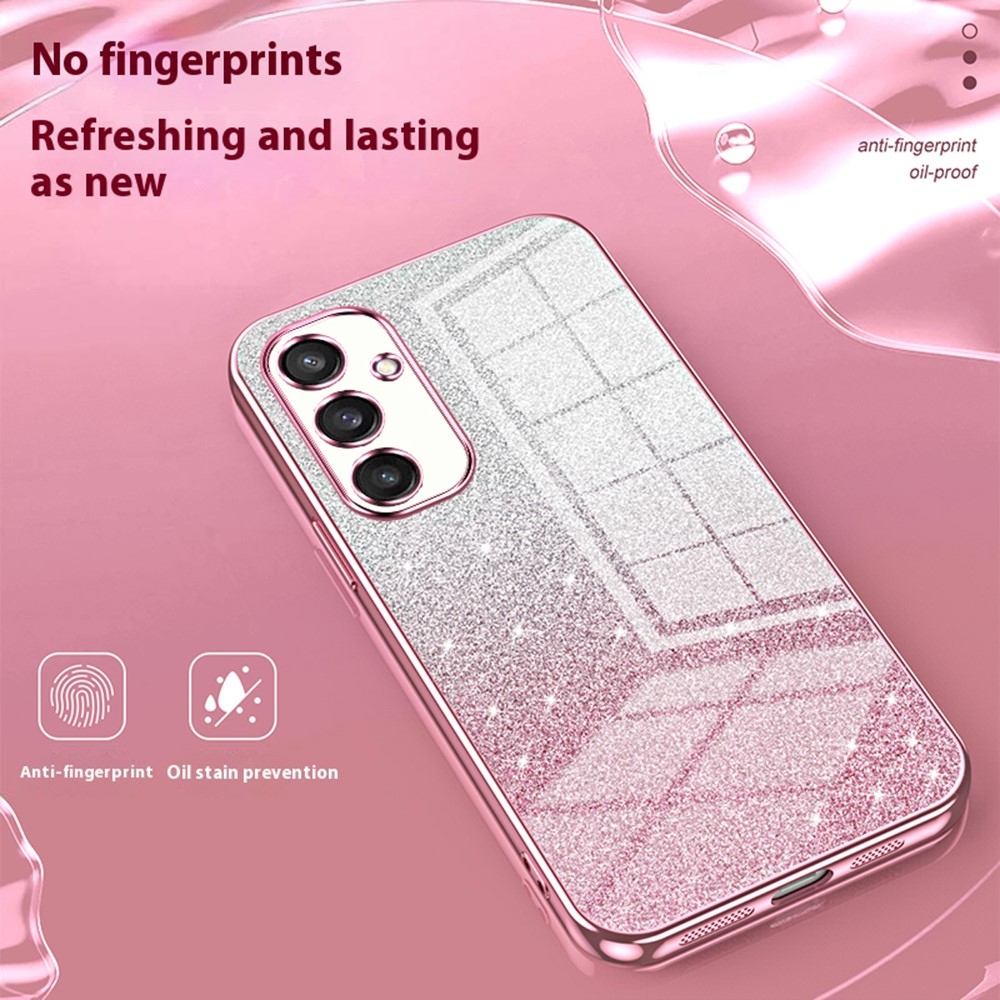 Cut gélový trblietavý obal na Samsung Galaxy S25 - ružový