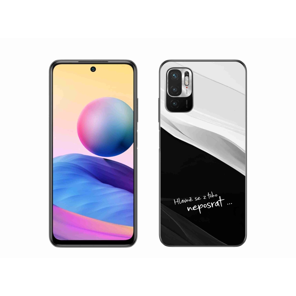 Gélový kryt mmCase na Xiaomi Poco M3 Pro/5G - vtipný text 13 čiernobiele pozadie