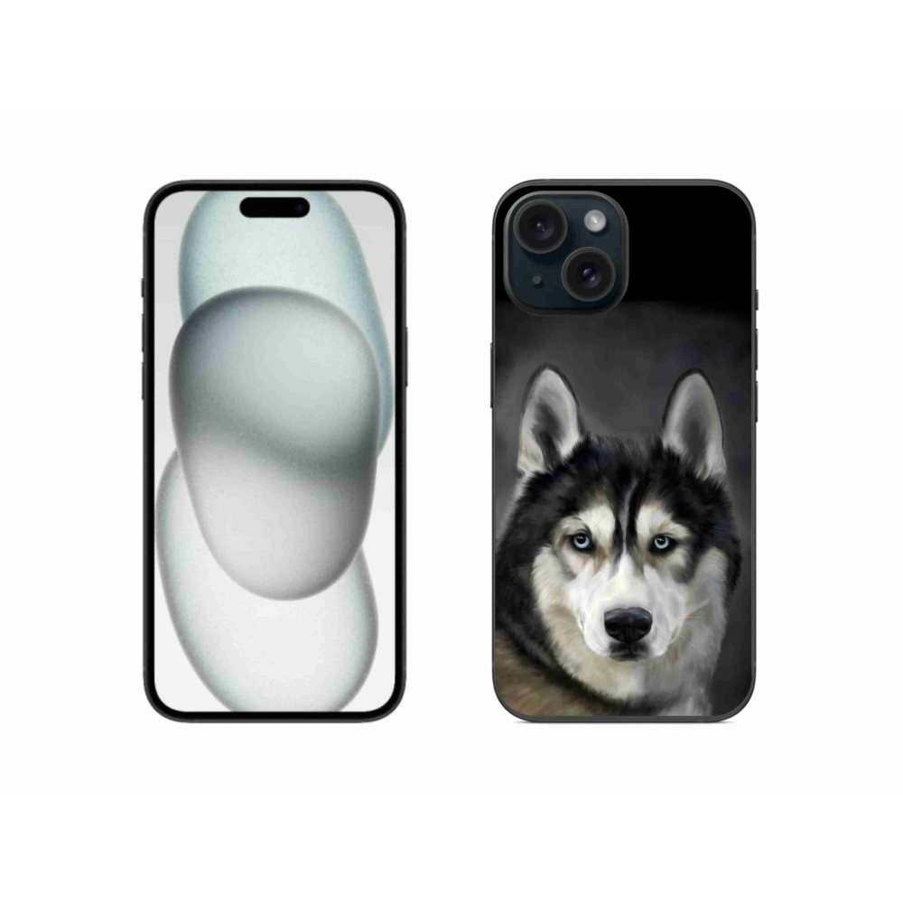 Gélový obal mmCase na iPhone 15 - husky