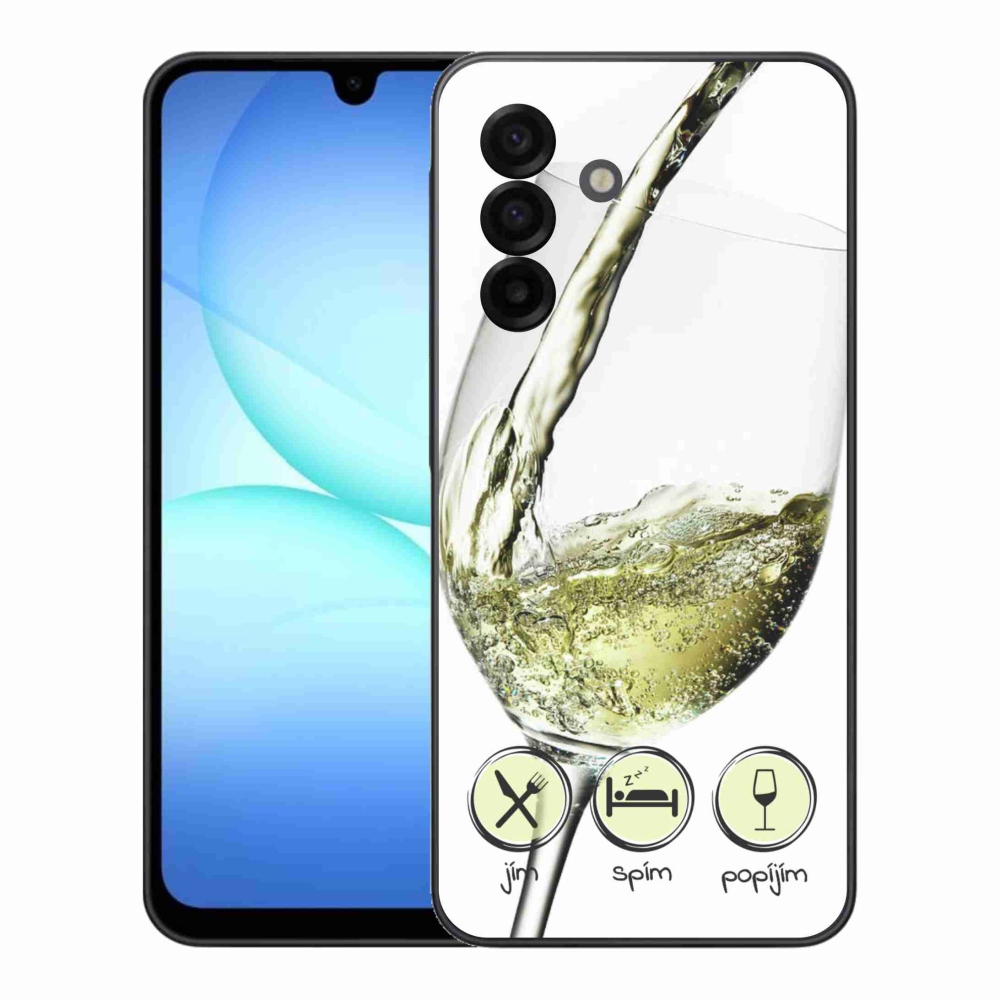 Gélový kryt mmCase na Samsung Galaxy A17 5G - pohár vína bielej