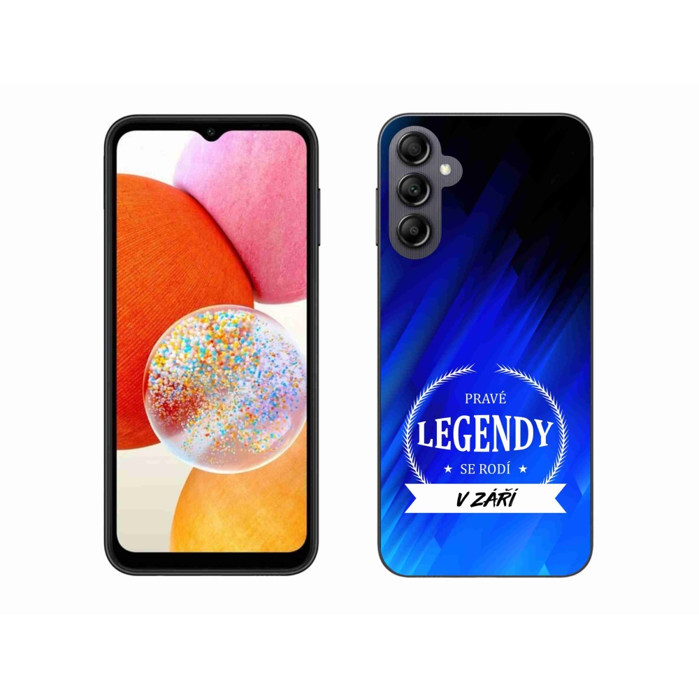 Gélový kryt mmCase na Samsung Galaxy A14 4G/5G - legendy v septembri modré pozadie