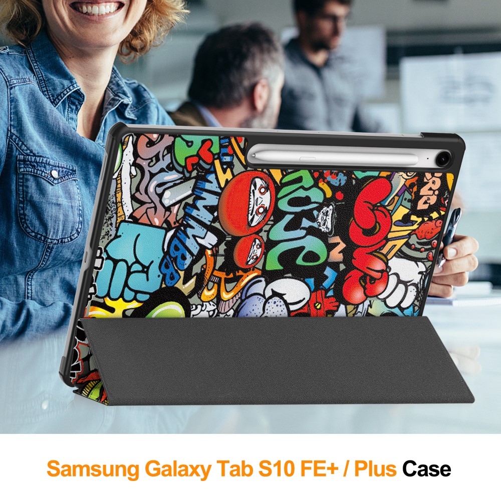Patte chytré zatváracie púzdro na Samsung Galaxy Tab S10 FE+ - graffiti