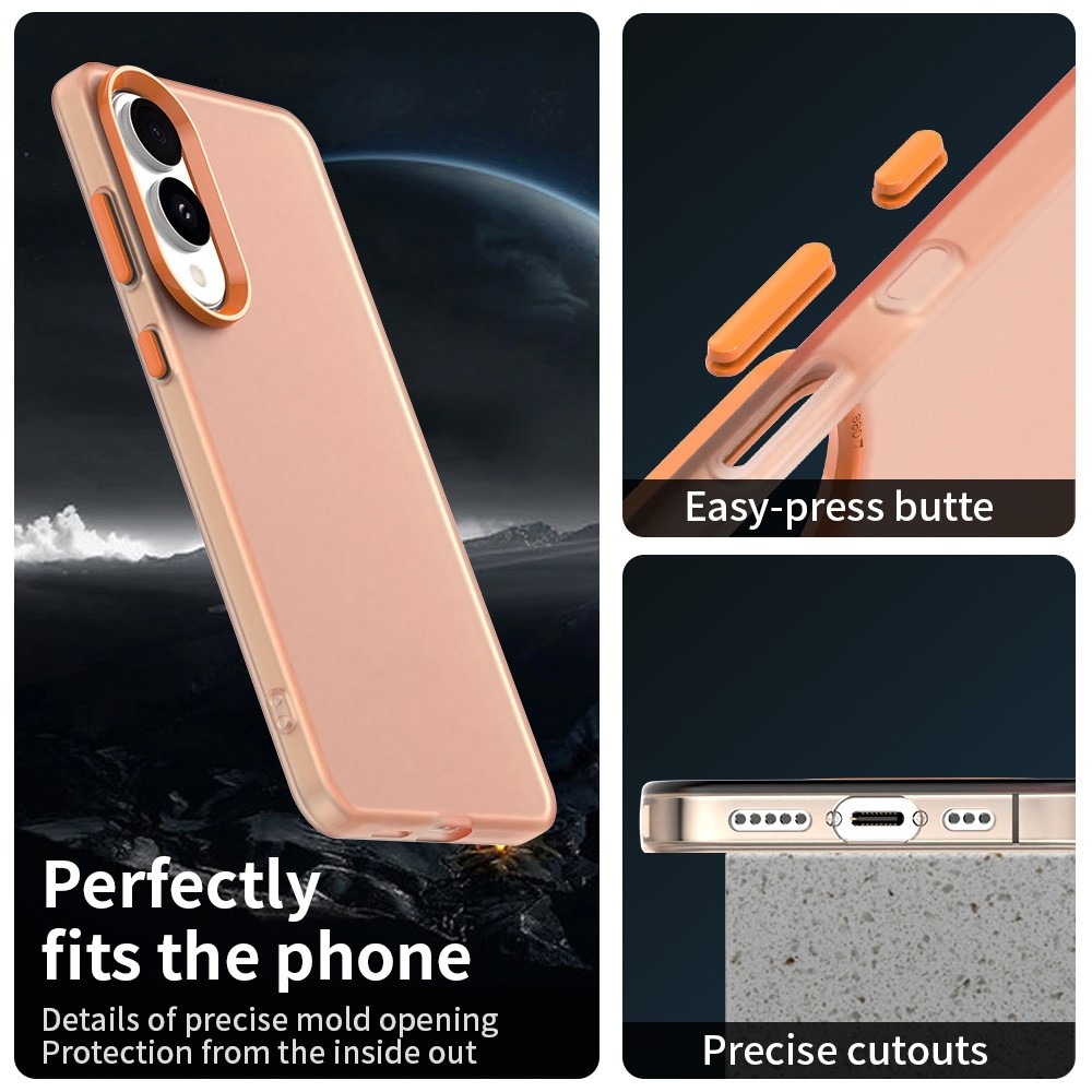 Candys matný gélový obal na Samsung Galaxy S25 Edge - oranžový