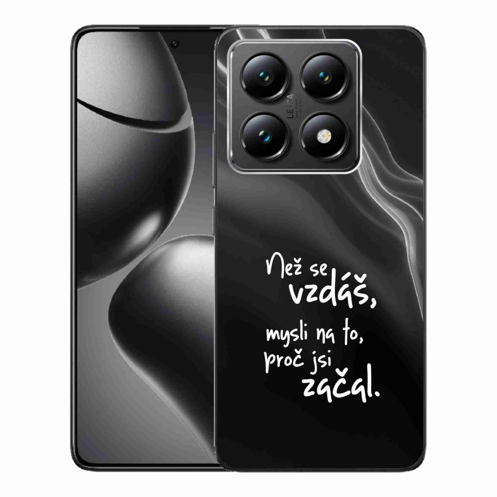 Gélový kryt mmCase na Xiaomi 14T - citát 2 čierne pozadie