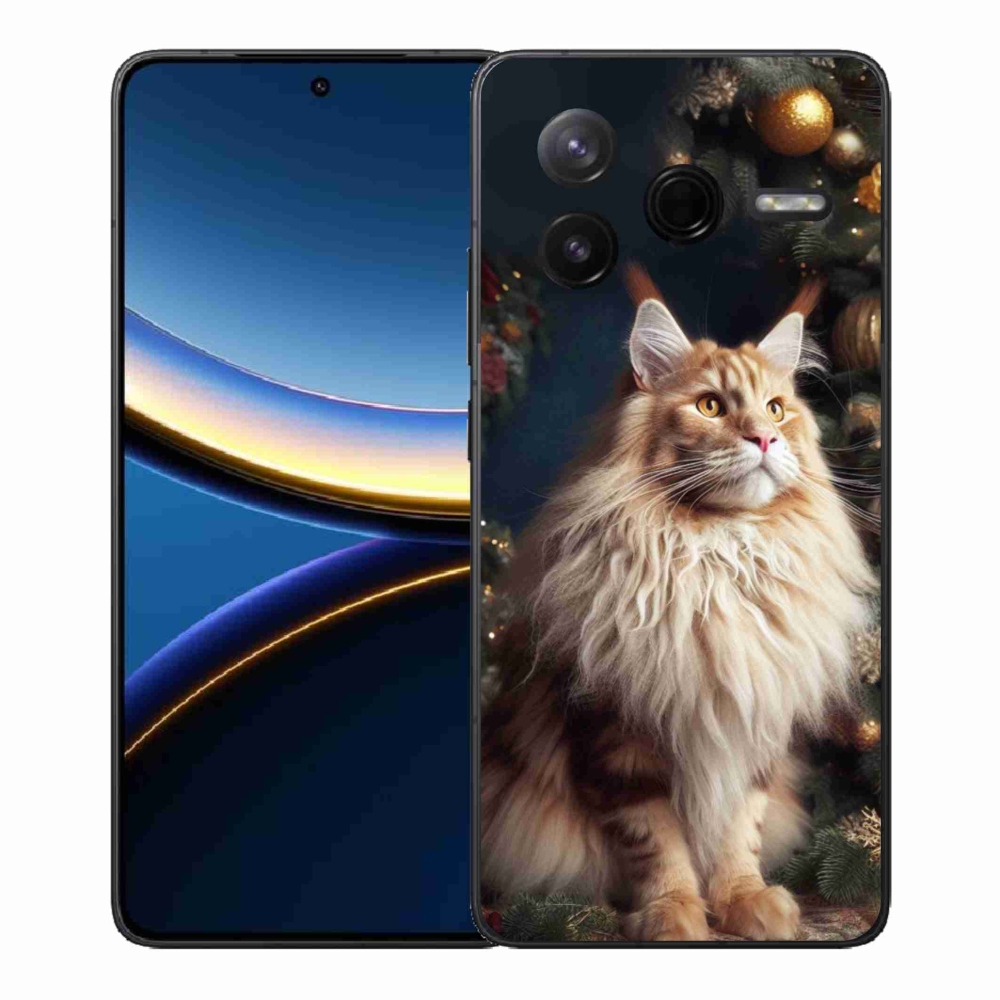 Gélový kryt mmCase na Xiaomi Poco F7 Pro - mačka pri stromčeku