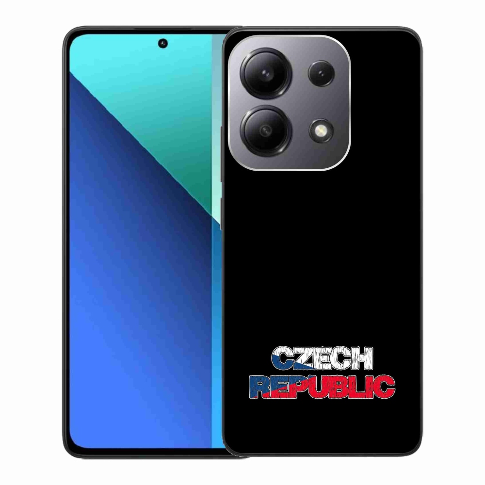 Gélový kryt mmCase na Xiaomi Redmi Note 13 - Czech Republic čierne pozadie