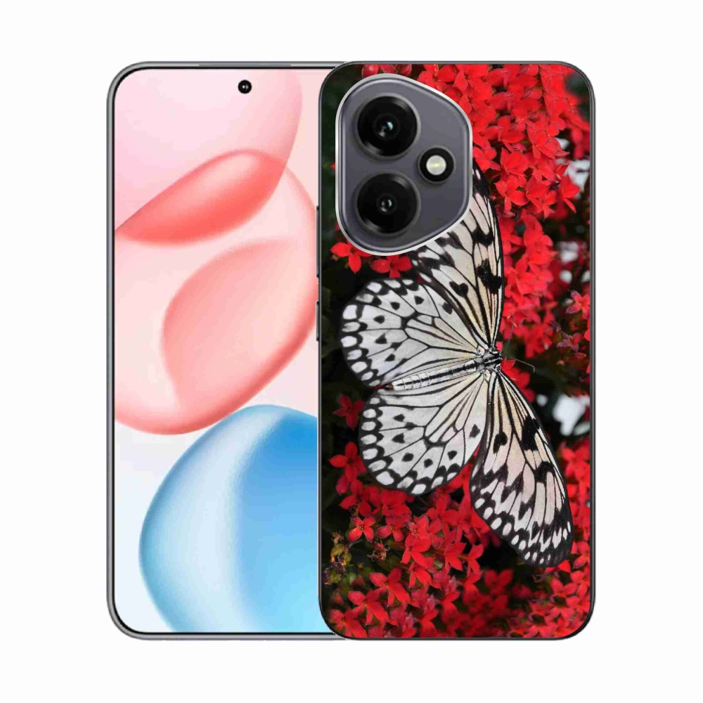 Gélový kryt mmCase na Honor 400 - čiernobiely motýľ 1
