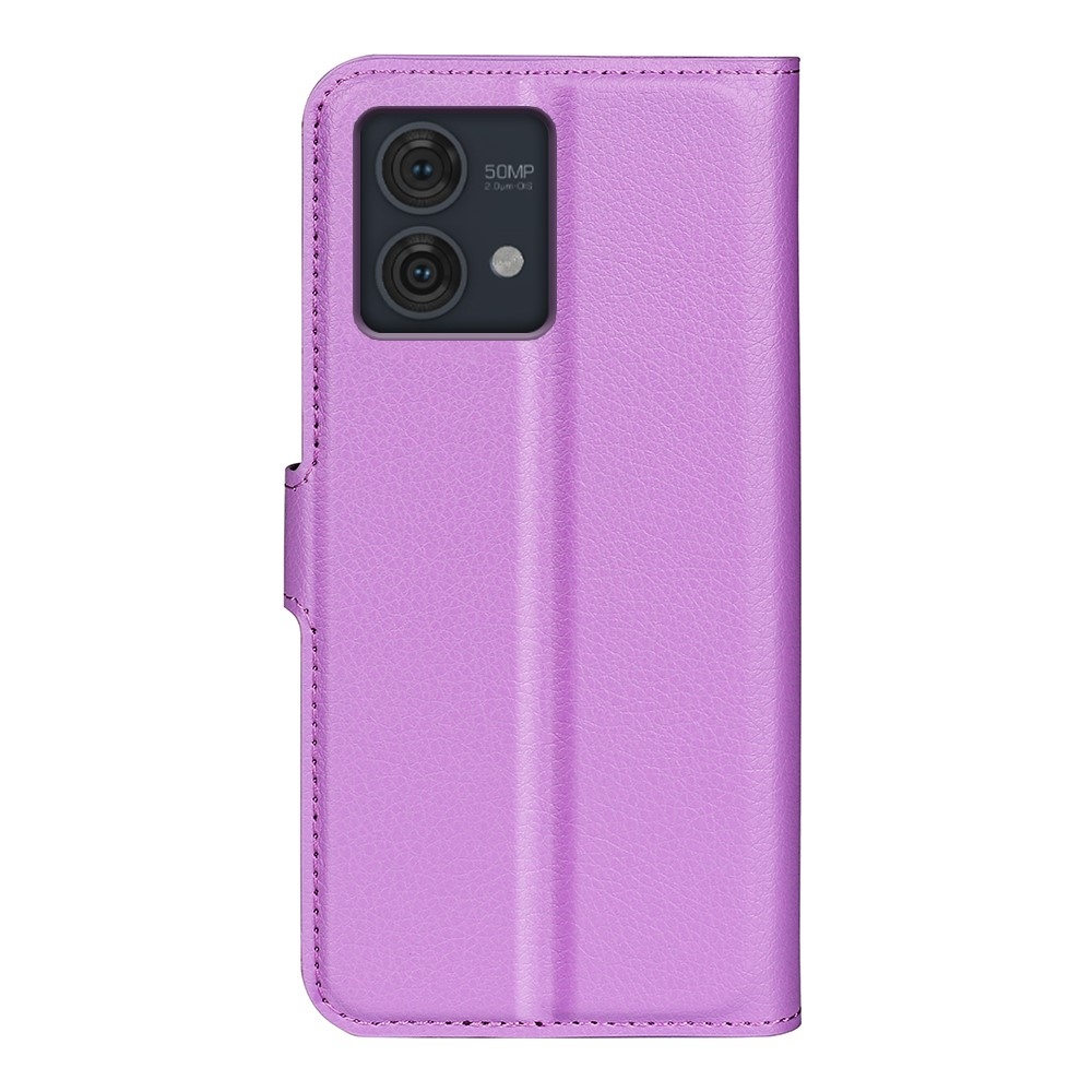 Litchi knižkové púzdro na Motorola Moto G84 5G - fialové