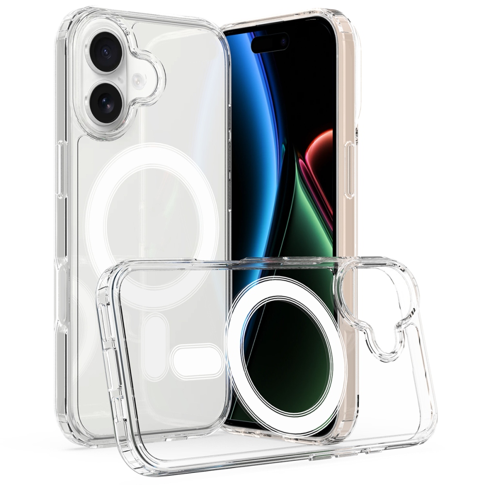 Acryle gélový obal s pevným chrbtom a MagSafe na iPhone 17 - priehľadný