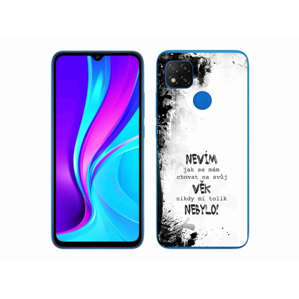 Gélový kryt mmCase na Xiaomi Redmi 9C - vtipný text 14 biele pozadie