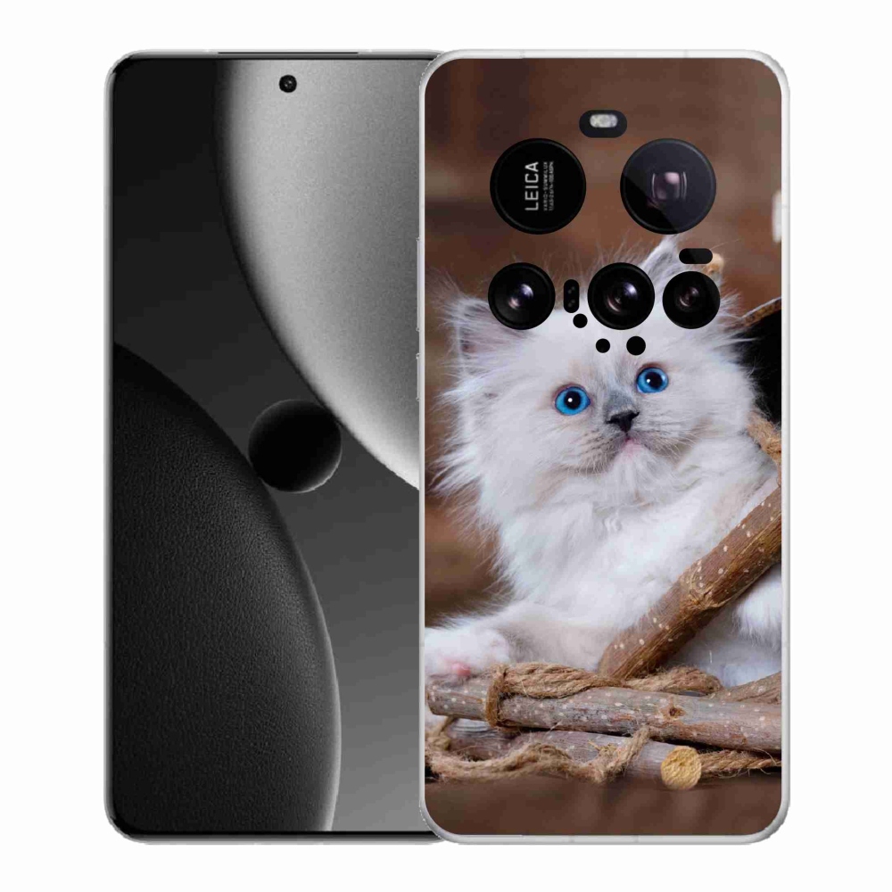 Gélový kryt mmCase na Xiaomi 15 Ultra - biele mačiatko