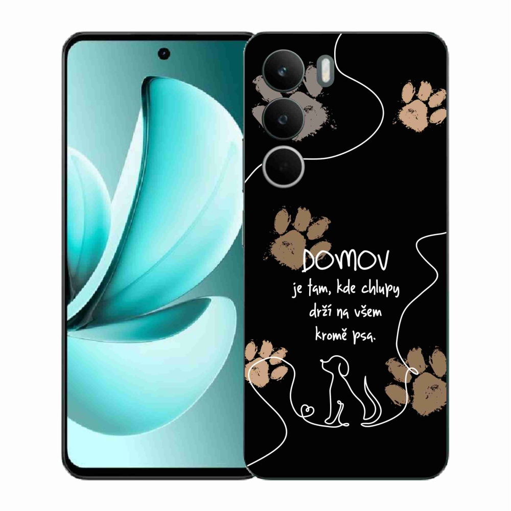 Gélový kryt mmCase na Realme C71 - psí motív čierne pozadie