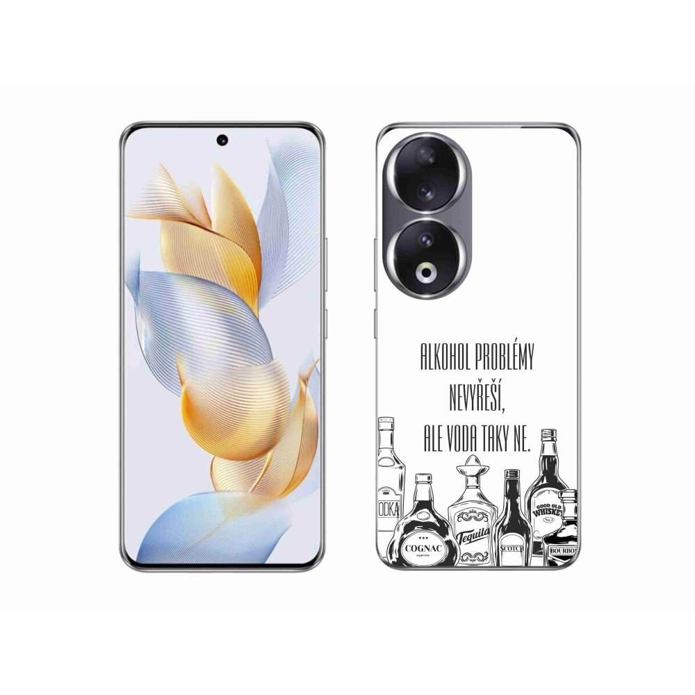 Gélový kryt mmCase na Honor 90 - vtipný text biele pozadie