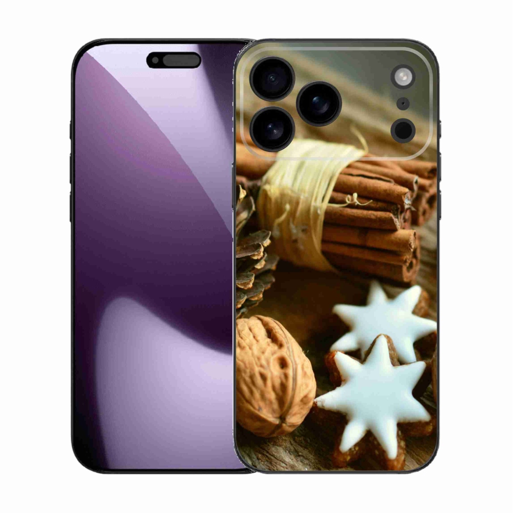 Gélový kryt mmCase na iPhone 17 Pro Max - škorica a perníčky