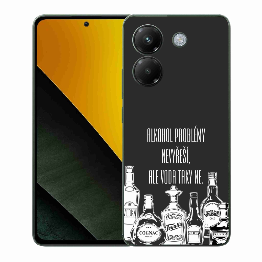 Gélový kryt mmCase na Xiaomi Poco M7 Pro 5G - vtipný text čierne pozadie