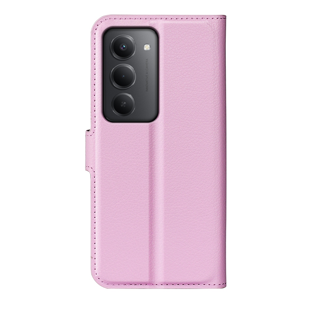 Litchi knižkové púzdro na Xiaomi Redmi 15 4G/5G (171mm) - ružové