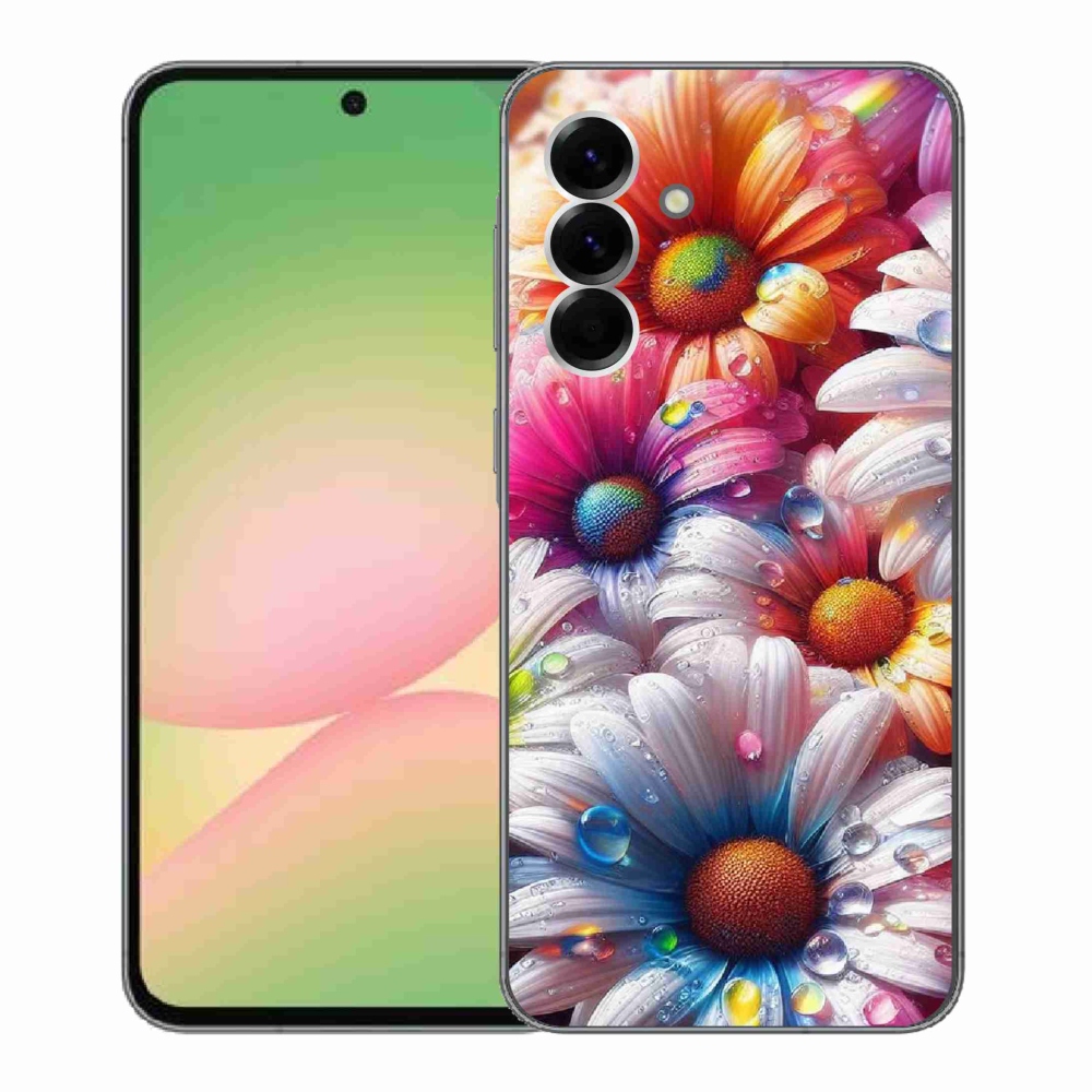 Gélový kryt mmCase na Samsung Galaxy A56 5G - farebné margaréty