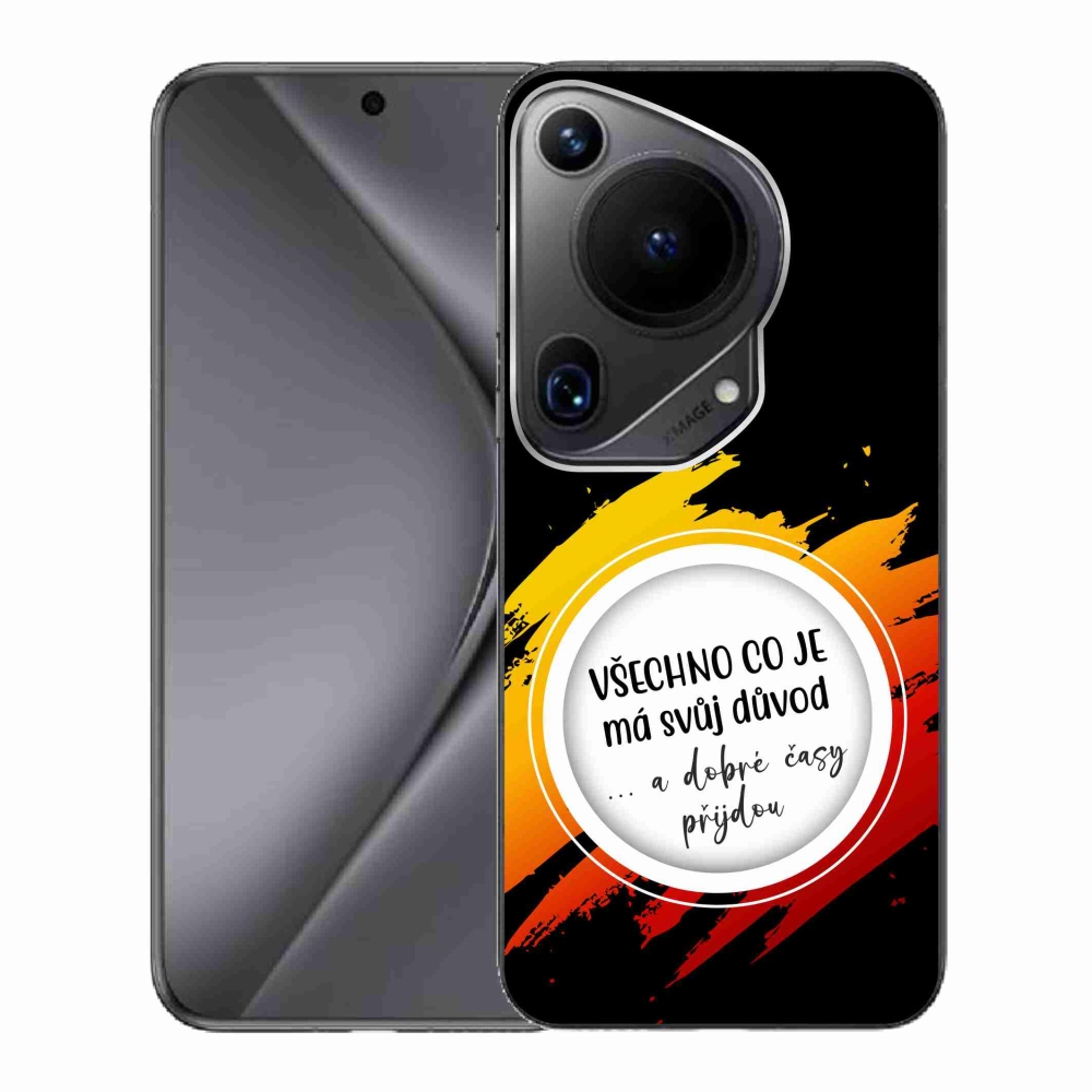 Gélový kryt mmCase na Huawei Pura 70 Ultra - citát 3 čierne pozadie