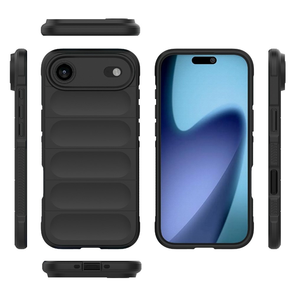 Rugg odolný gélový obal na iPhone 17 Air - čierny