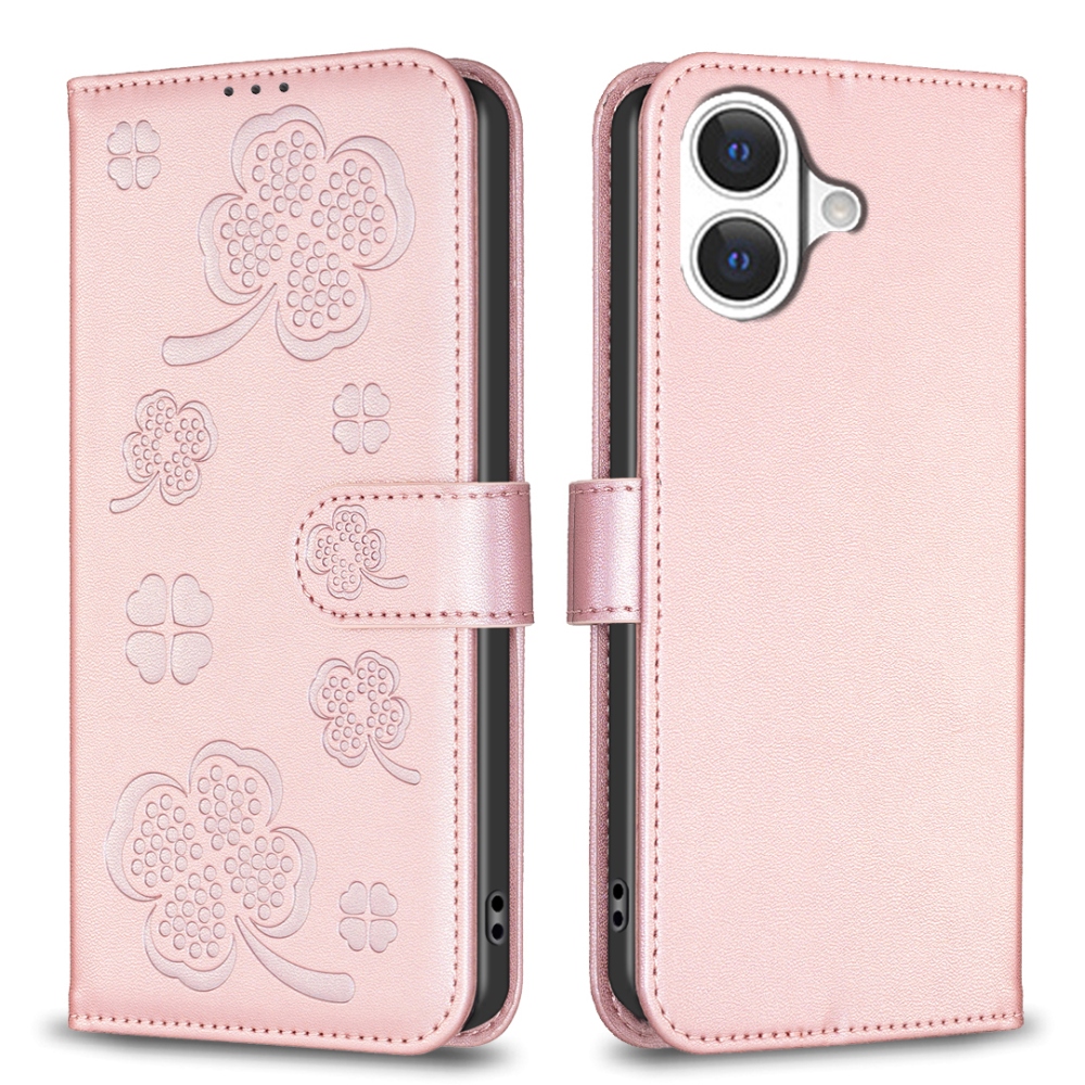 Clover knižkové púzdro na iPhone 17 - ružové