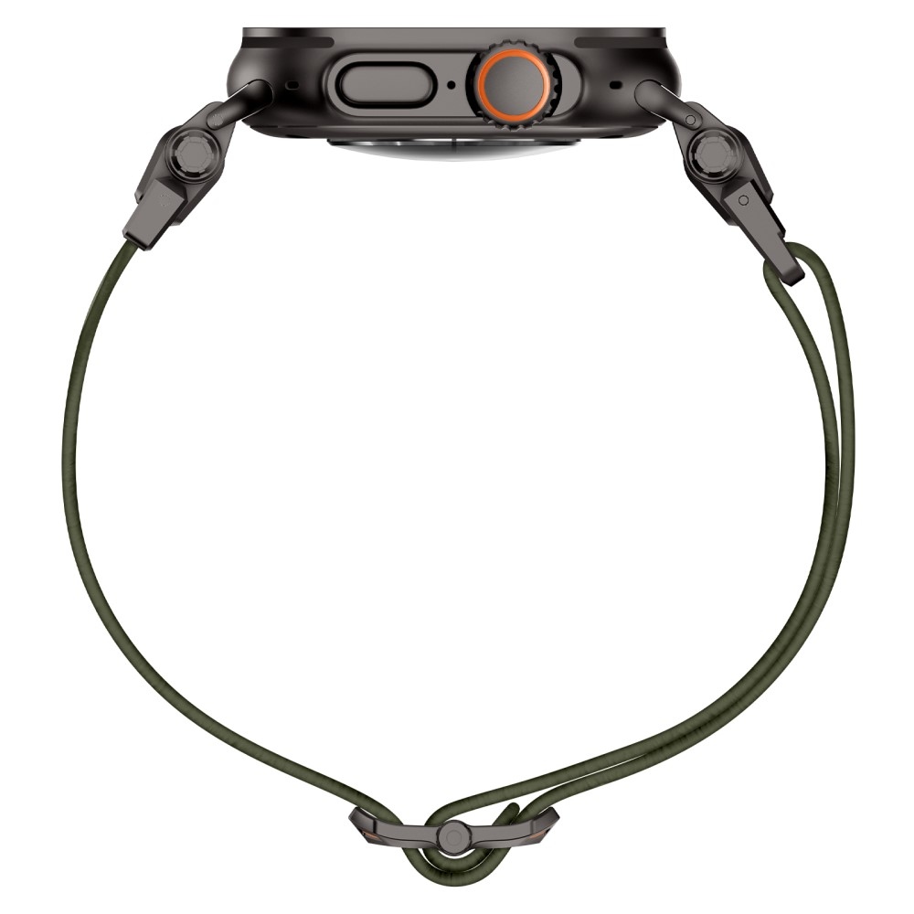 Metal nylonový remienok na Apple Watch Ultra/Ultra 2 49mm/SE/SE 2022/2023 44mm/10 46mm/9/8/7 45mm/6/5/4 44mm/3/2/1 42 mm - zelený