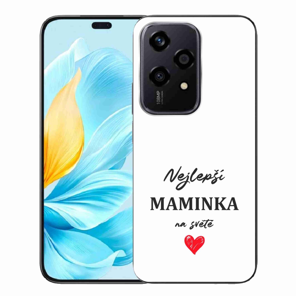 Gélový kryt mmCase na Honor 200 Lite 5G - najlepšia mamička 1 biele pozadie