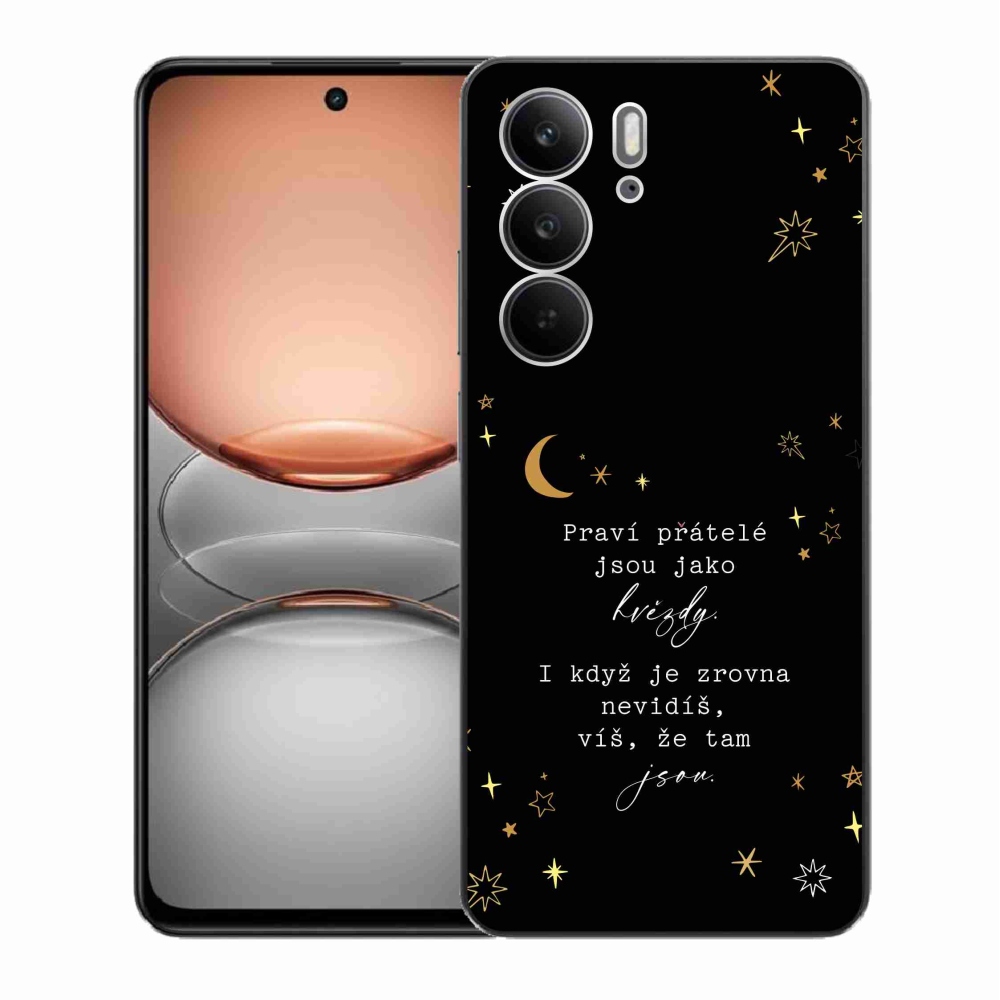 Gélový kryt mmCase na Realme C75 - citát 6 čierne pozadie