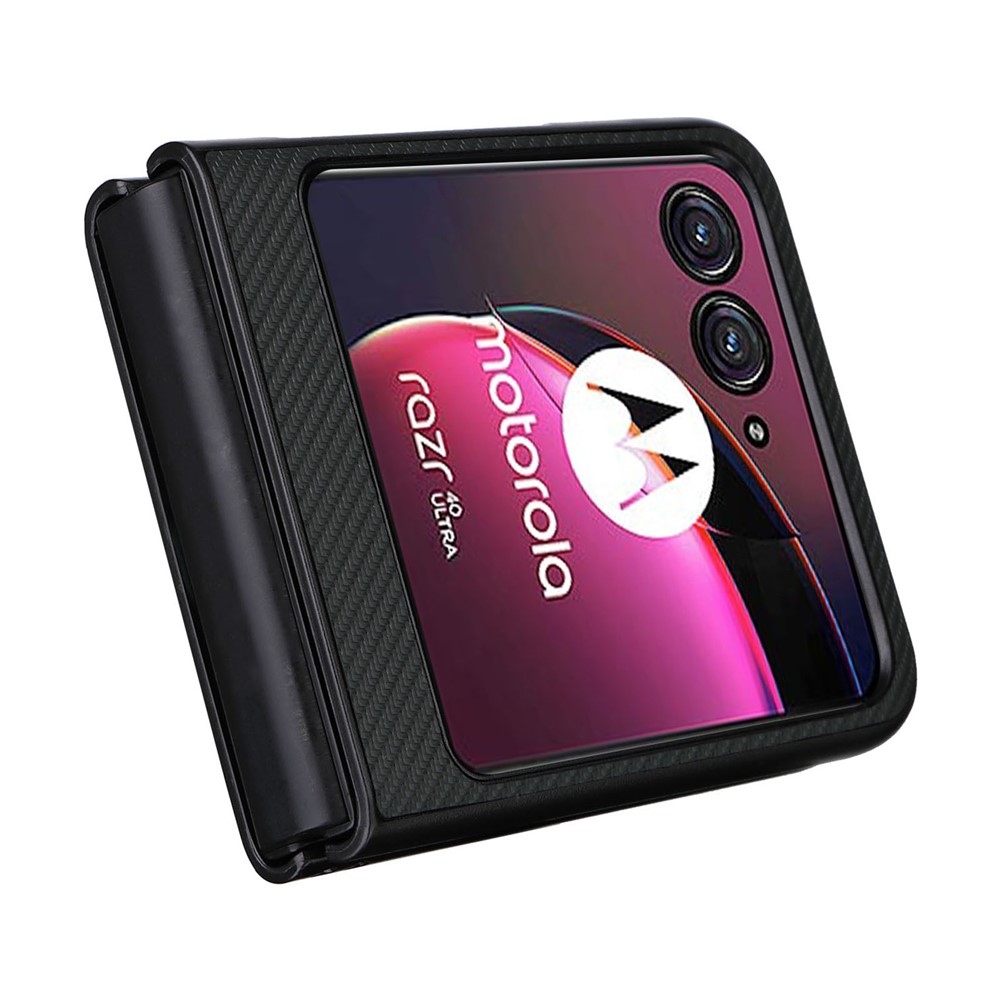 Textúry plastový kryt s umelou kožou na Motorola Razr 40 Ultra 5G - zelený