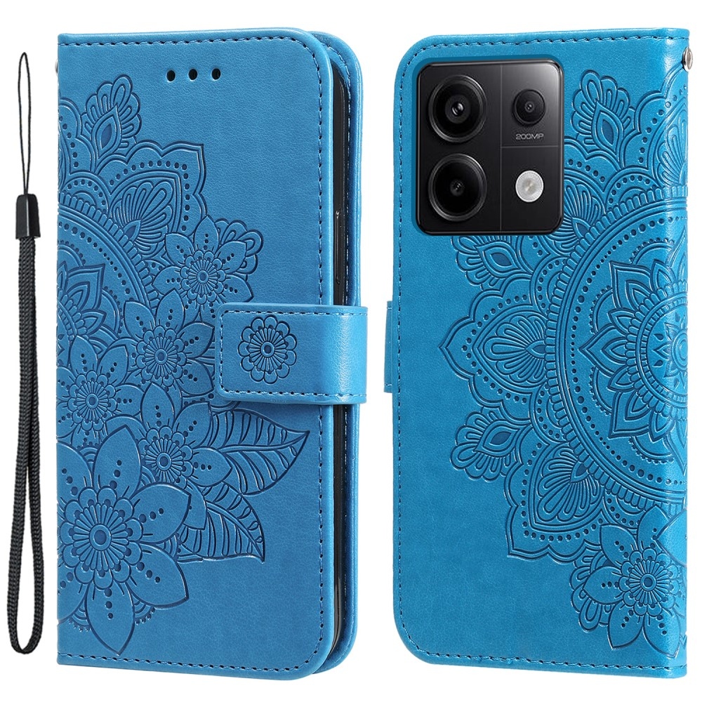 Mandala knižkové púzdro na Xiaomi Redmi Note 13 Pro 5G/Poco X6 5G - modré