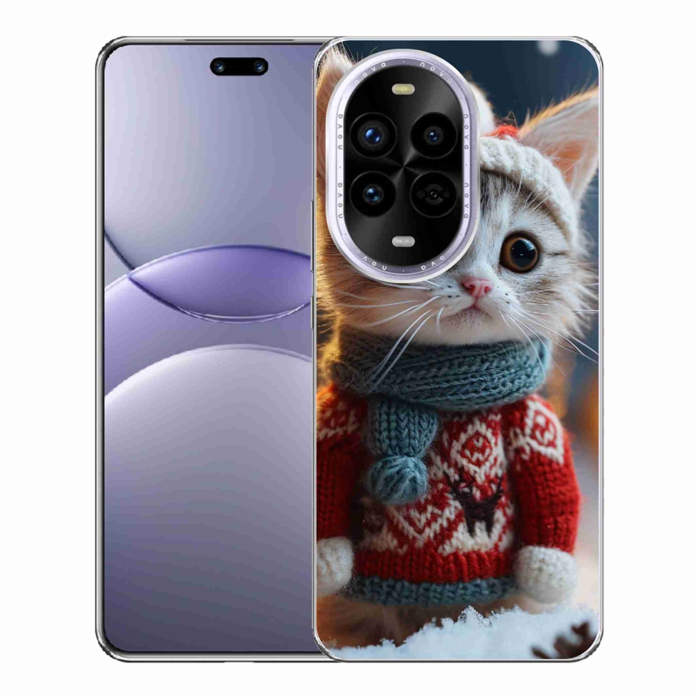Gélový kryt mmCase na Huawei Nova 13 Pro 5G - mačiatko vo svetri