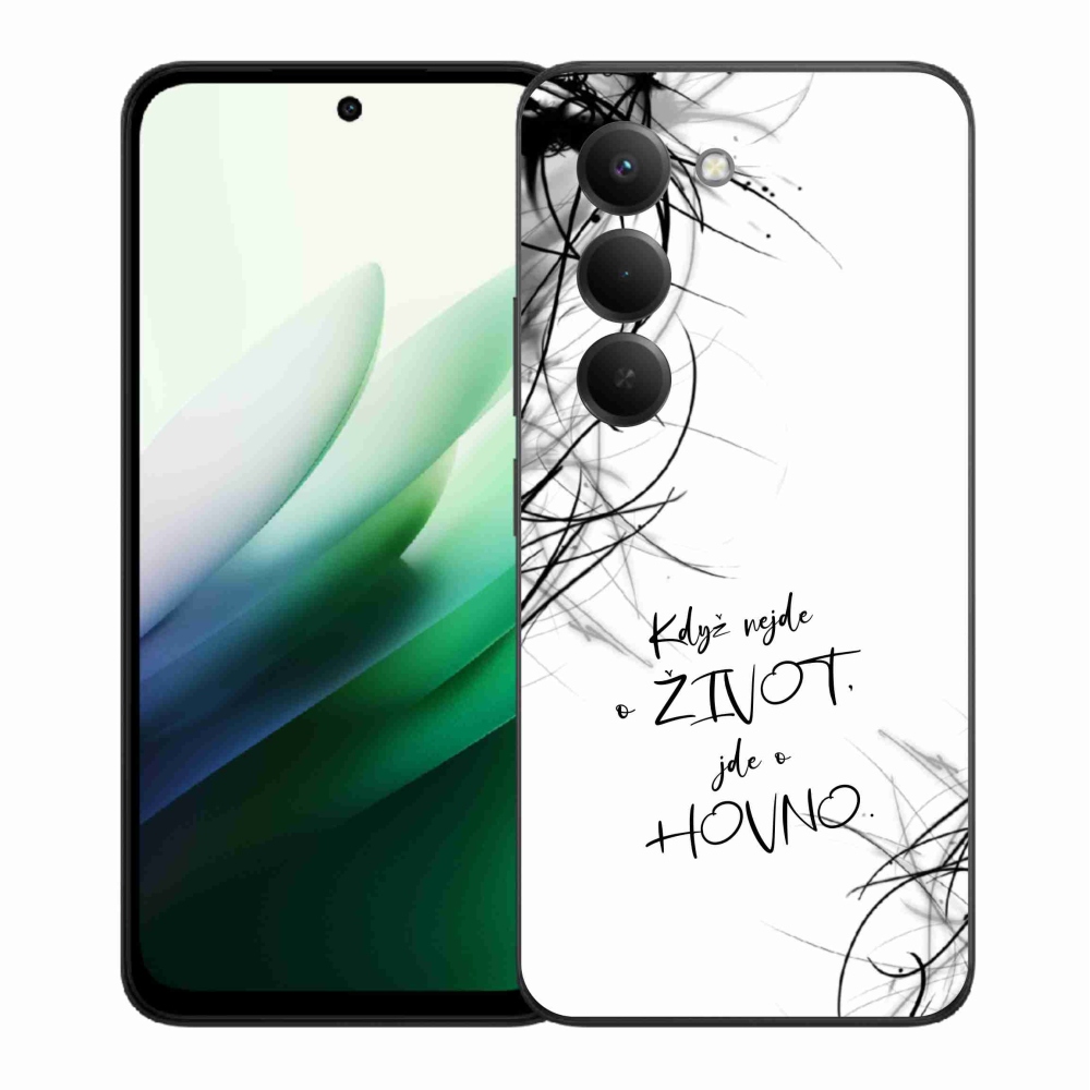 Gélový kryt mmCase na Xiaomi Redmi 15 5G (169mm) - vtipný text 16 biele pozadie