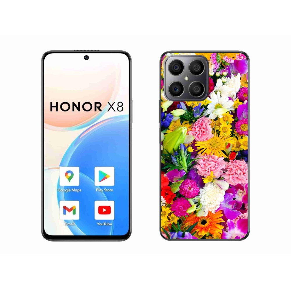 Gélový kryt mmCase na Honor X8 - kvety 12