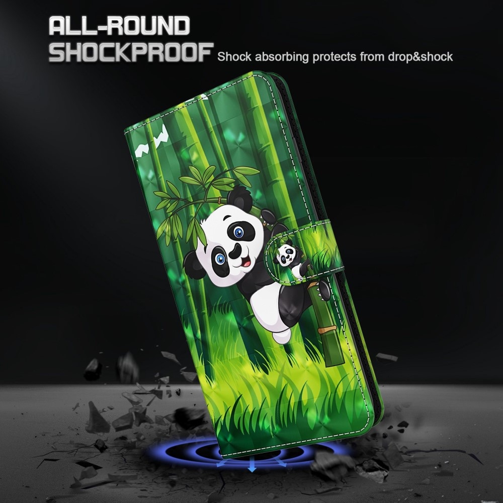 Print knižkové púzdro na Samsung Galaxy A55 5G - panda na bambuse