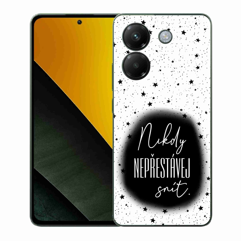 Gélový kryt mmCase na Xiaomi Poco M7 Pro 5G - citát 1 čiernobiele pozadie