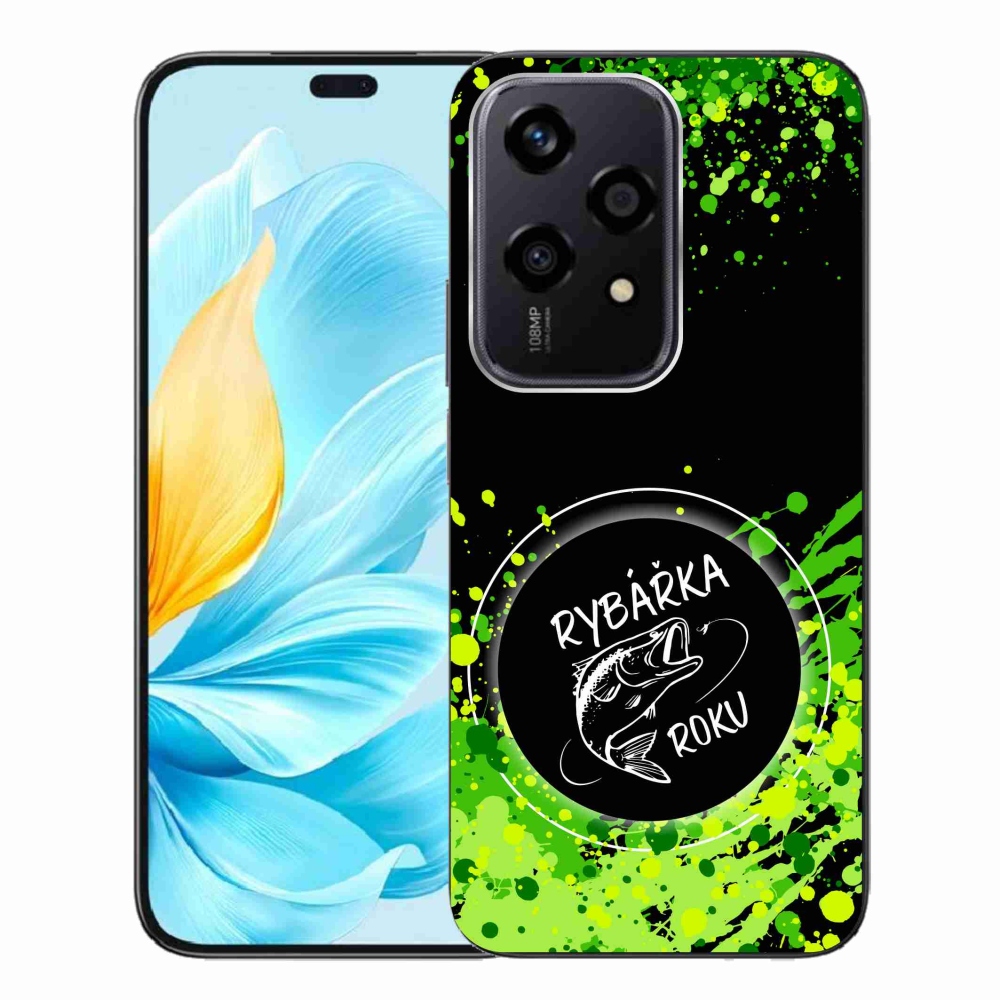 Gélový kryt mmCase na Honor 200 Lite 5G - rybárka roku čierne pozadie