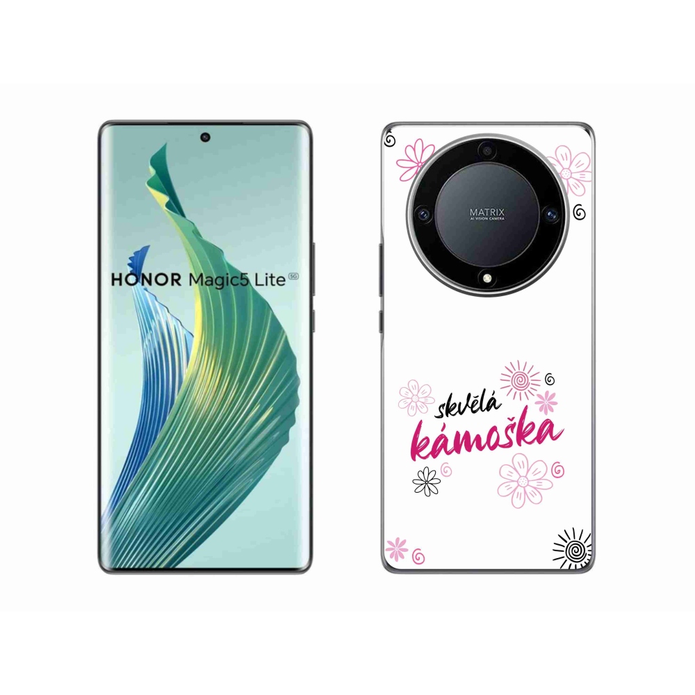 Gélový kryt mmCase na Honor Magic 5 Lite 5G - skvelá kamoška biele pozadie