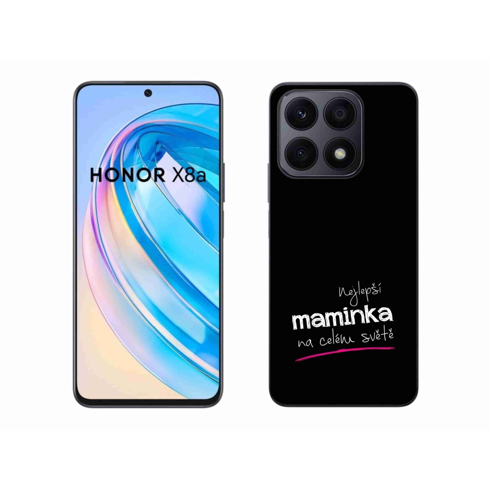 Gélový kryt mmCase na Honor X8a - najlepšia mamička 4 čierne pozadie