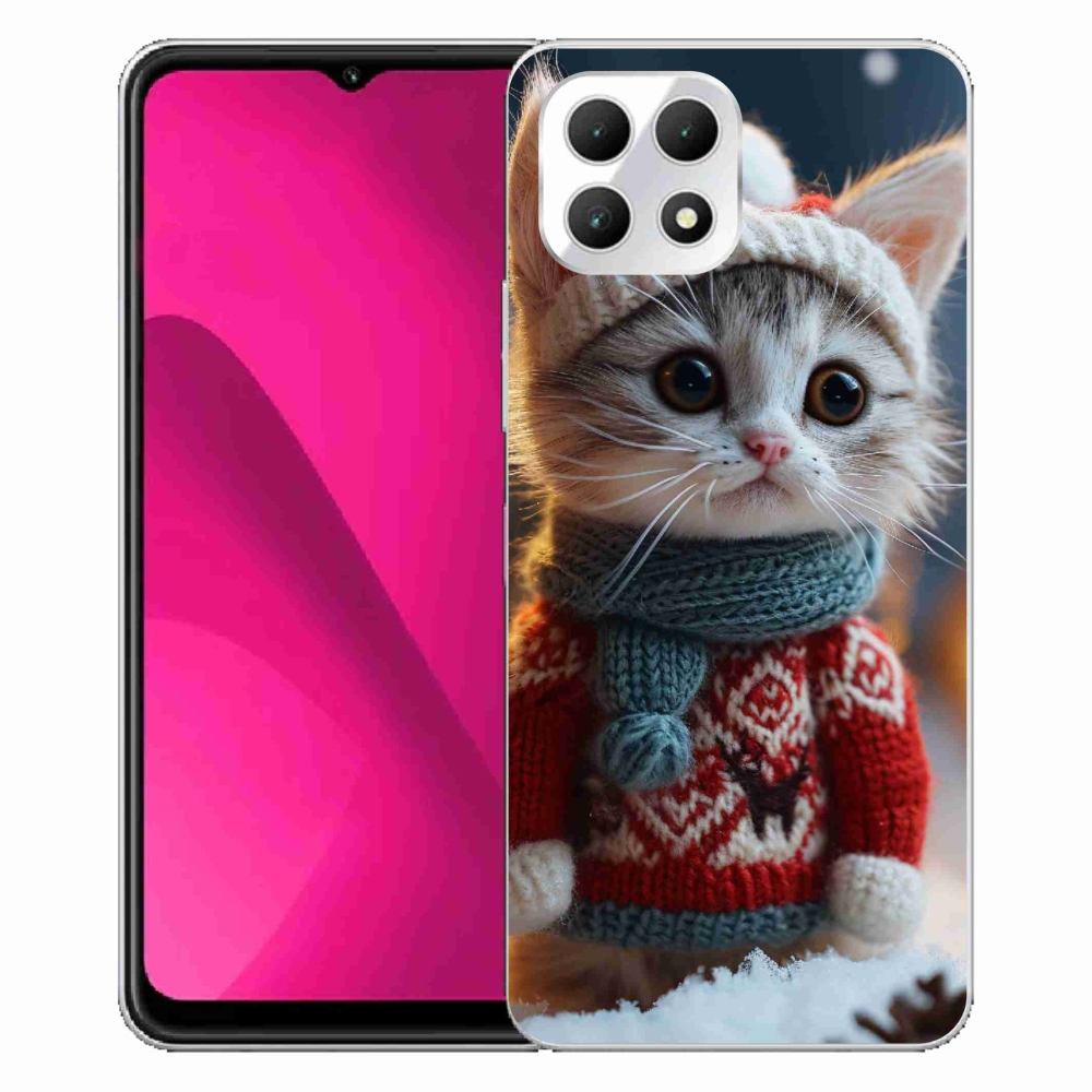 Gélový kryt mmCase na T-Mobile T Phone 2 - mačiatko vo svetri