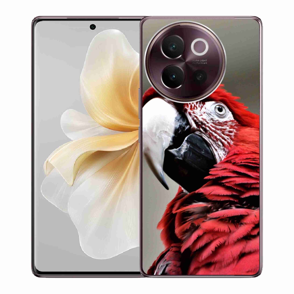 Gélový obal mmCase na Vivo V40 Lite 5G - papagáj ara červený