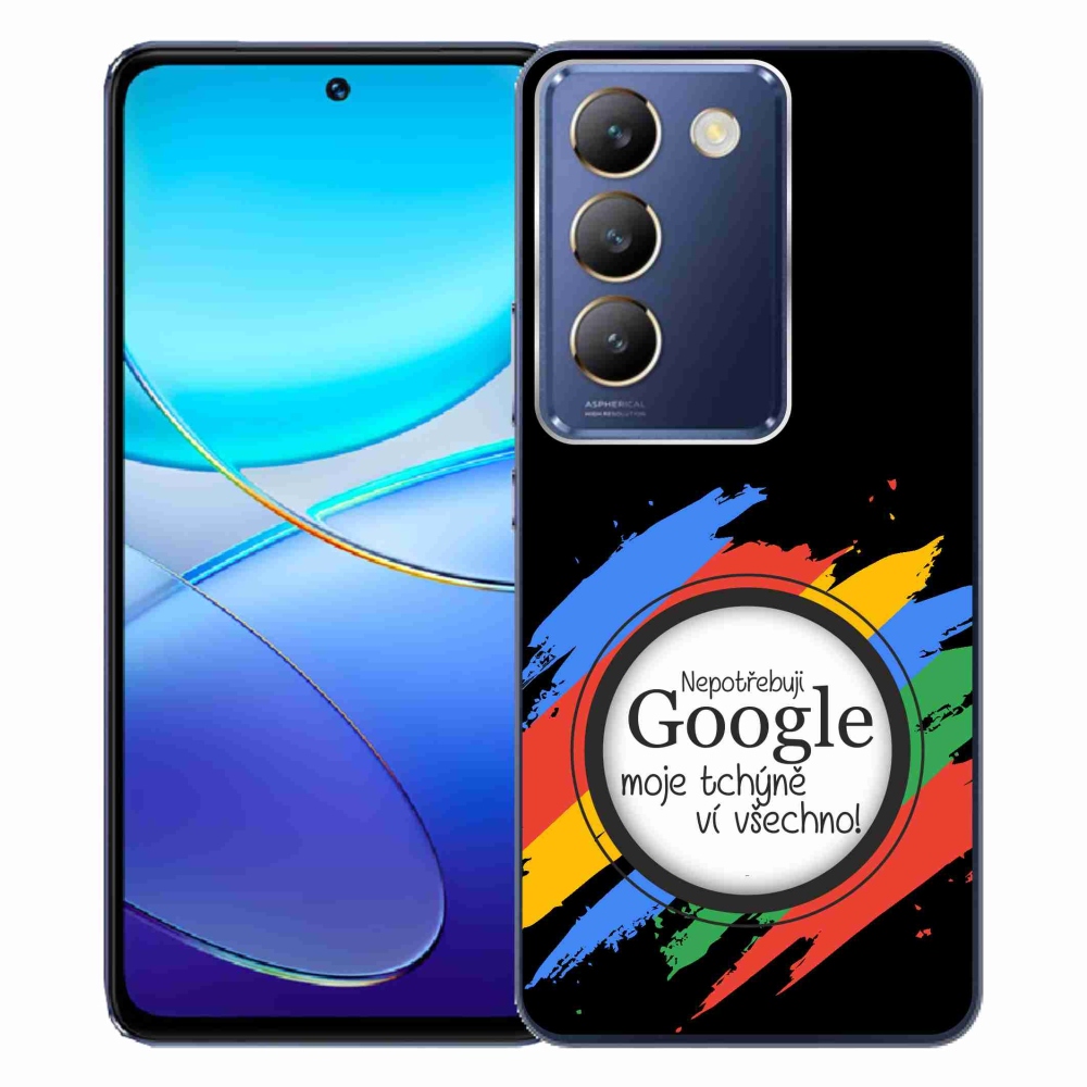 Gélový kryt mmCase na Vivo V40 SE 4G/5G - svokra vie všetko čierne pozadie