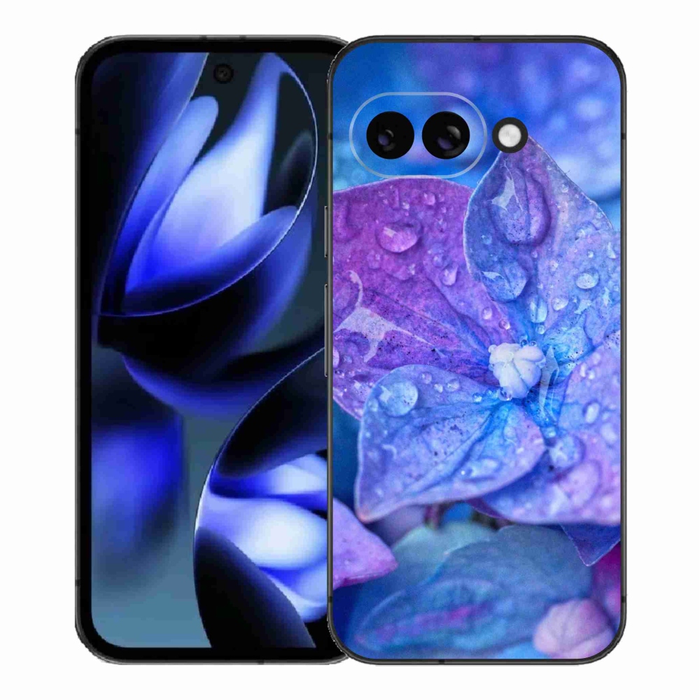Gélový kryt mmCase na Google Pixel 9a - fialový kvet