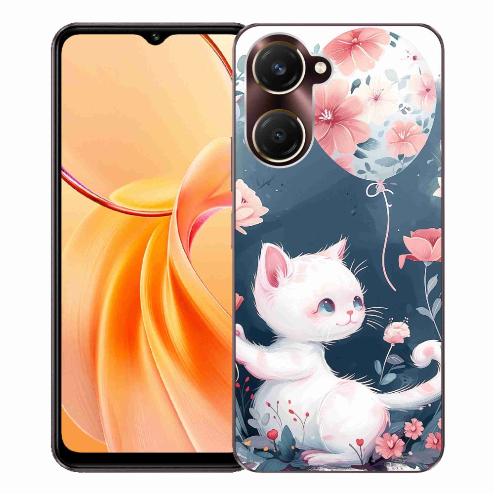 Gélový kryt mmCase na Vivo Y28s 5G - mačiatko s balónikom