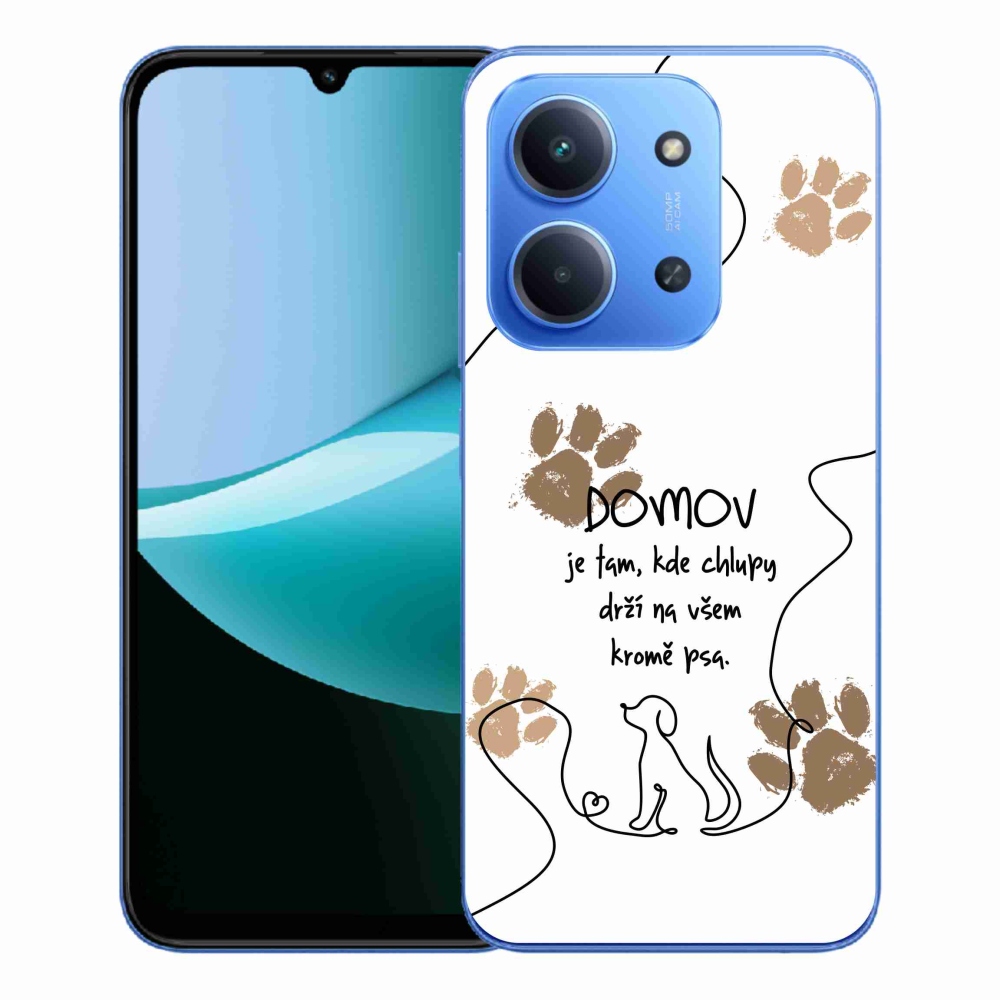 Gélový kryt mmCase na Xiaomi Redmi 15C 4G/5G (173mm) - psí motív biele pozadie