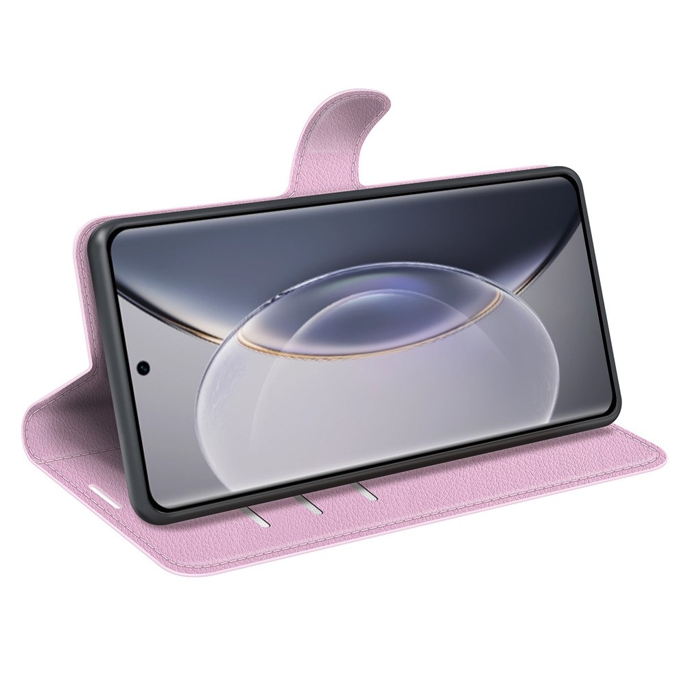 Litchi knižkové púzdro na Vivo X90 Pro - ružové