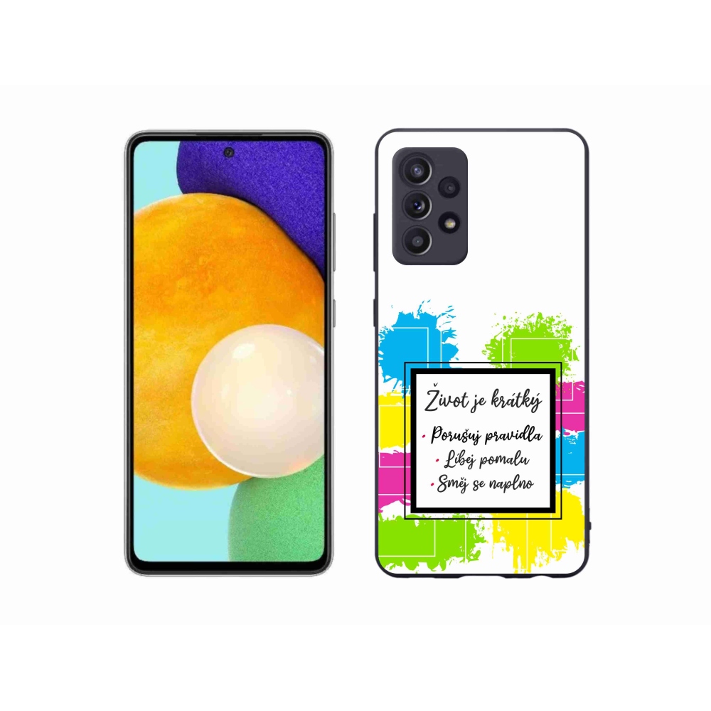 Gélový kryt mmCase na Samsung Galaxy A52s 5G - citát 5 biele pozadie