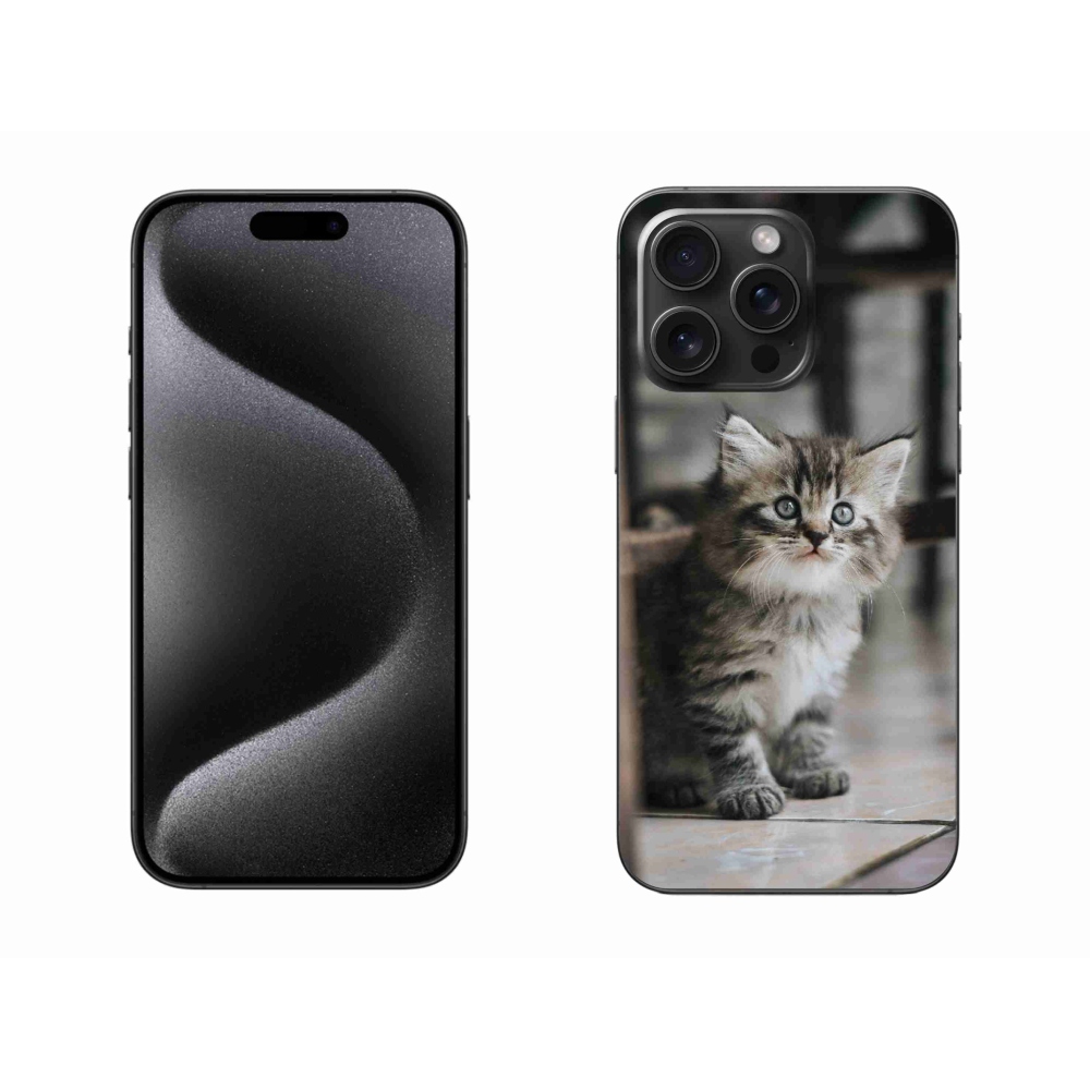 Gélový kryt mmCase na iPhone 15 Pro Max - mačiatko