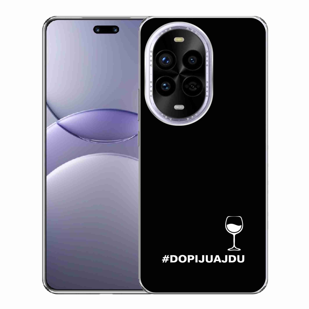 Gélový kryt mmCase na Huawei Nova 13 Pro 5G - vínny motív čierne pozadie