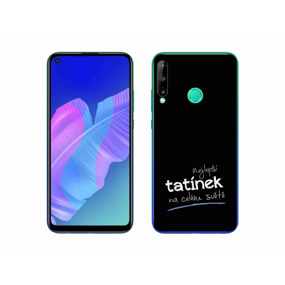 Gélový kryt mmCase na Huawei P40 Lite E - najlepší otecko 4 čierne pozadie
