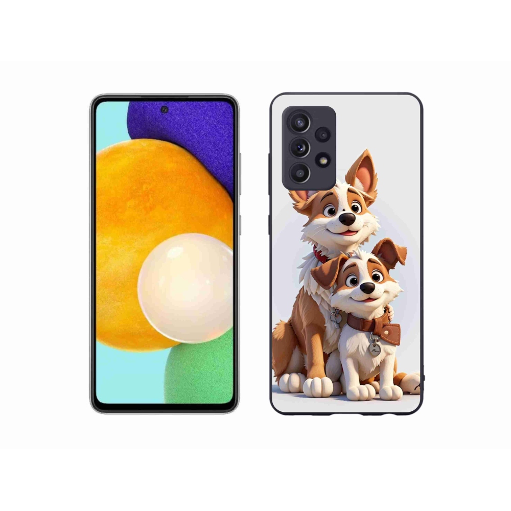 Gélový kryt mmCase na Samsung Galaxy A52s 5G - kreslenie psy